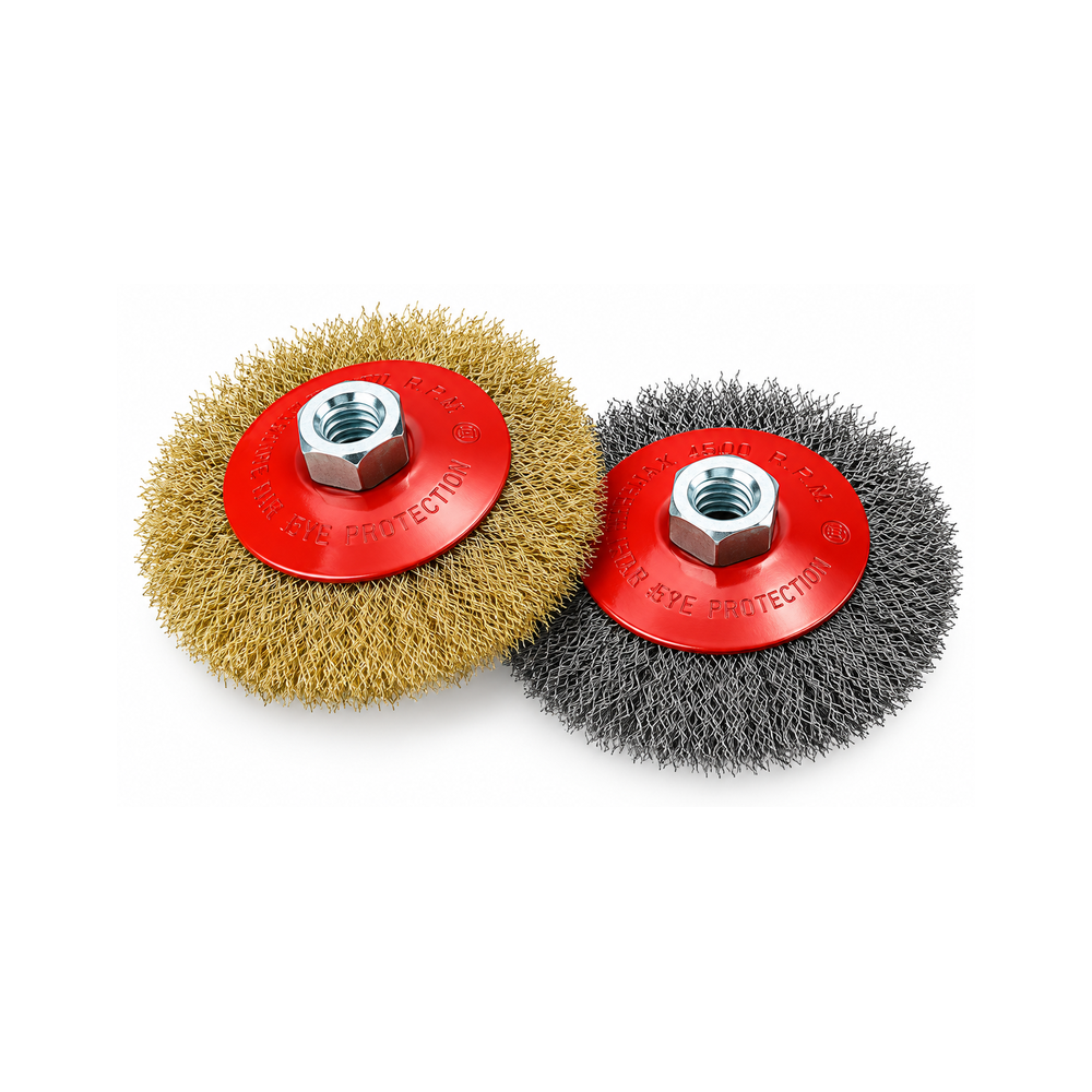 Crimped Wire Bevel Brush — series reference photograph; sizes and materials are not assigned to individual photographs.